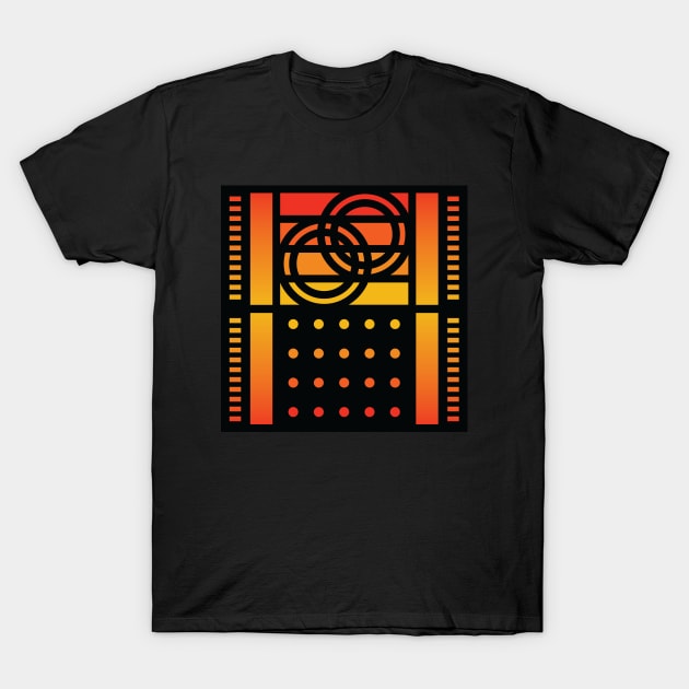 “Dimensional Rings” - V.4 Orange - (Geometric Art) (Dimensions) - Doc Labs T-Shirt by Doc Labs